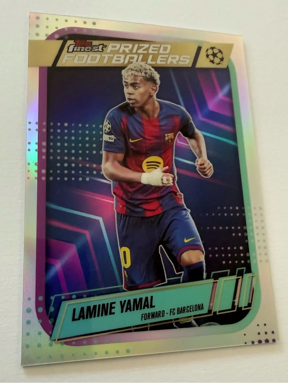 2025-26 Topps Finest UEFA Lamine Yamal Prized Footballers #PF-17 FC Barcelona. G